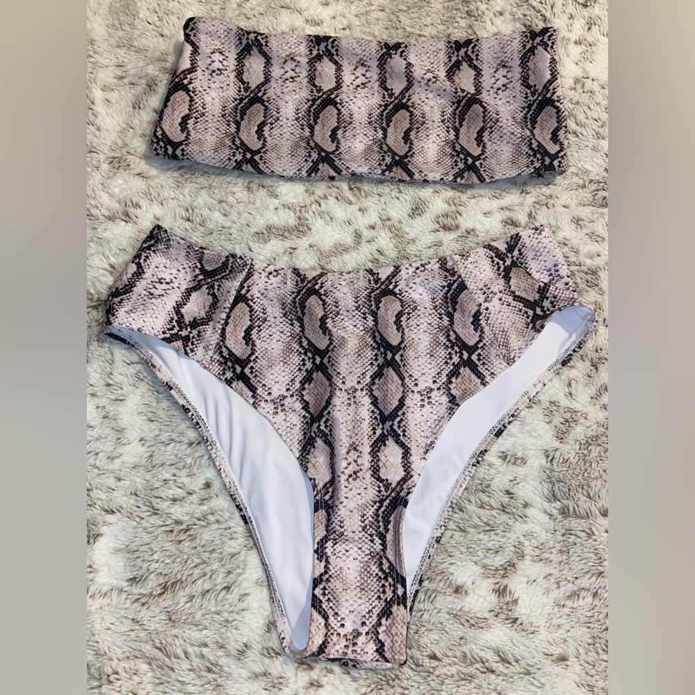 Snake Print Bikini Set